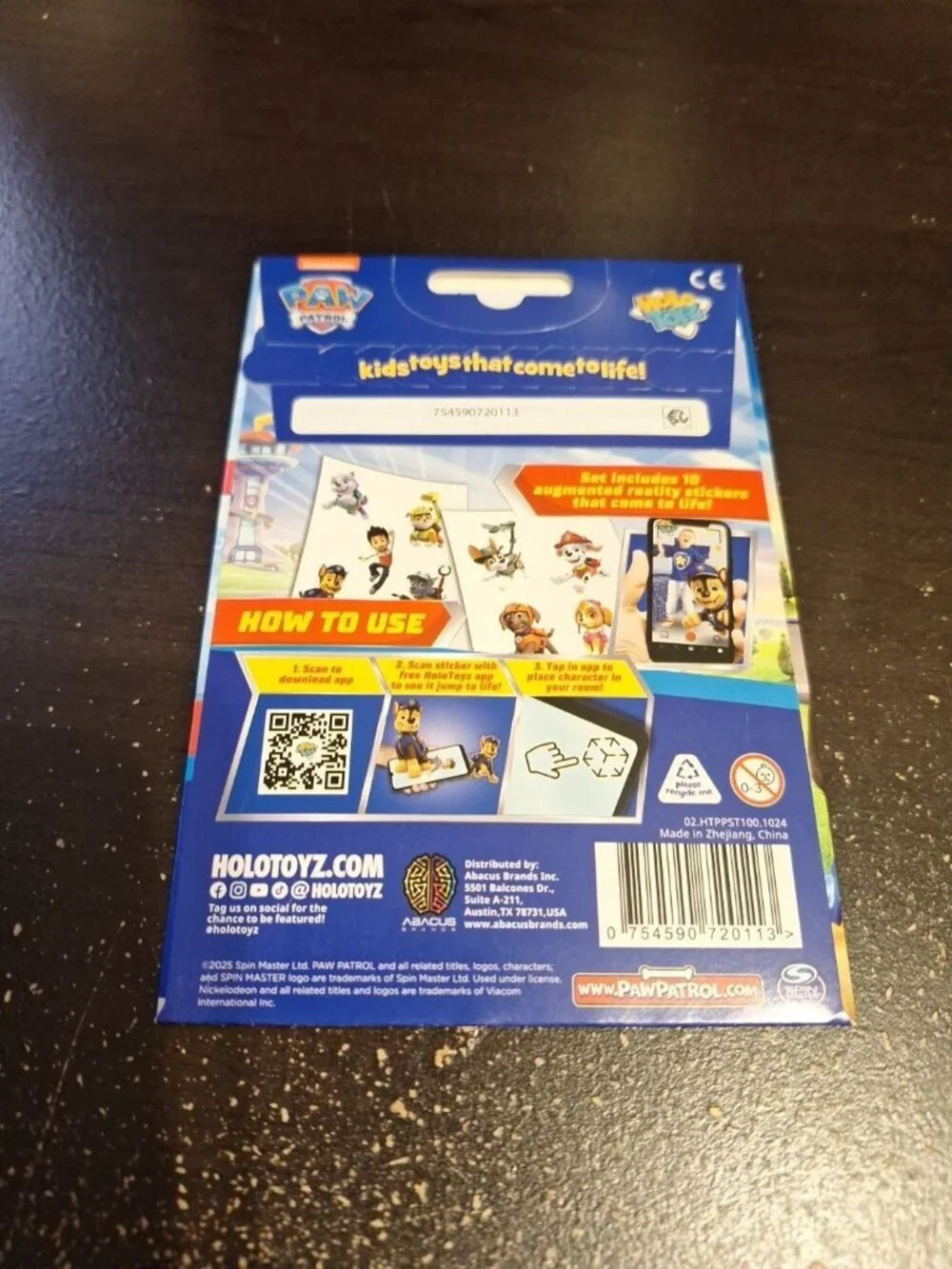 HoloToyz PAW Patrol Augmented Reality Stickers – Interactive AR Fun – New
